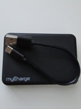 myCharge Portable Power Bank in Black 5,000 mAh capacit